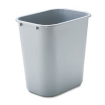 Deskside Wastebasket, 7 Gallon, Gray