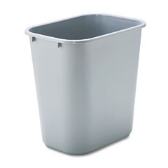 Deskside Wastebasket, 7 Gallon, Gray