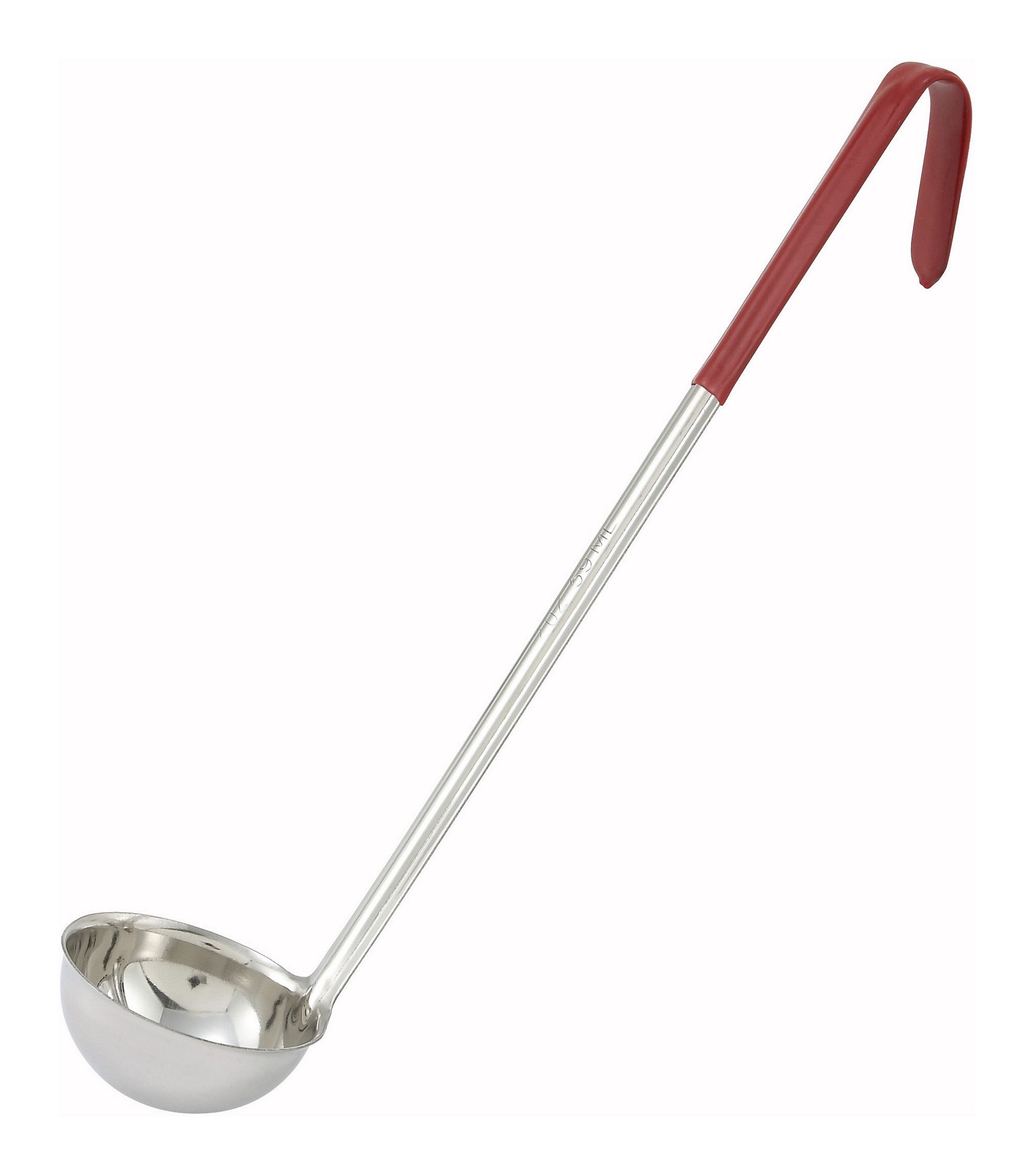 Winco LDC-2 Color-Coded Ladle 2 oz. with Red Handle