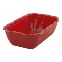 Winco CRK-10R Red Food Storage Container/Crock 10&quot; x 7&quot; x 3&quot;