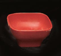 Thunder Group PS3105RD Passion Red Melamine 14 oz. Round Square Bowl