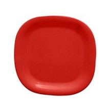Thunder Group PS3010RD Passion Red Melamine Round Square Plate 11&quot; x 11&quot;