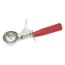 Winco ICD-24 Ice Cream Disher 1.75 oz. with Red Plastic Handle Size 24