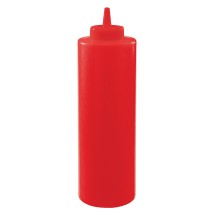Winco PSB-24R Red Plastic 24 oz. Squeeze Bottle