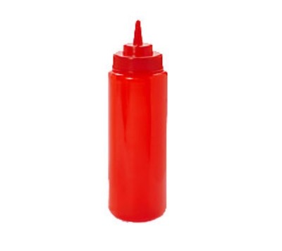 G.E.T. Enterprises SB-32-R Red Plastic 32 oz. Wide Mouth Squeeze Dispenser