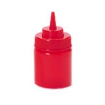 G.E.T. Enterprises SB-8-R Red Plastic 8 oz. Wide Mouth Squeeze Dispenser
