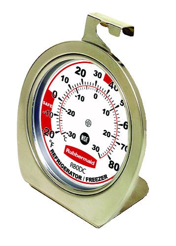 Refrigerator/Freezer Thermometer, Easy-To-Read