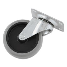 Replacement Non-Marking Plate Caster, 4&quot;, Black/Gray