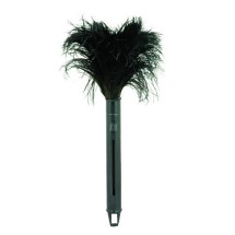 Retractable Feather Duster, Plastic Handle Extends 9&quot; to 14&quot;, Gray