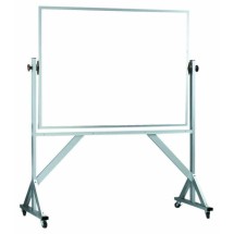 Aarco Products WARC4260 Reversible Free Standing Aluminum Frame Melamine Markerboard Both Sides, 60"W x 42"H