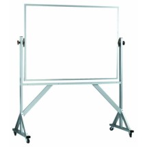 Aarco Products WARS4260 Reversible Free Standing Aluminum Frame Porcelain Markerboard Both Sides, 60"W x 42"H