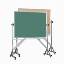 Aarco Products ACB3648 Reversible Free Standing Aluminum Frame Composition Chalk/Natural Cork, 48&quot;W x 36&quot;H 