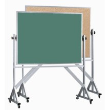 Aarco Products ACB4260 Reversible Free Standing Aluminum Frame Composition Chalk/Natural Cork, 60&quot;W x 42&quot;H 