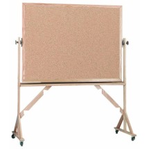 Aarco Products RBB4260 Reversible Free Standing Oak Frame Natural Cork Both Sides, 60&quot;W x 42&quot;H