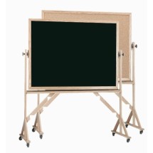 Aarco Products RBC3648 Reversible Free Standing Oak Frame Composition Chalk/Natural Cork, 48&quot;W x 36&quot;H