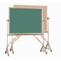 Aarco Products RBC4260 Reversible Free Standing Oak Frame Composition Chalk/Natural Cork (Choice of Colors), 60&quot;W x 42&quot;H