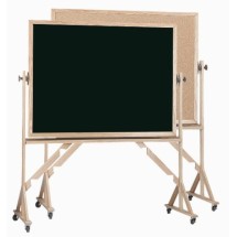 Aarco Products RBC4872 Reversible Free Standing Oak Frame Composition Chalk/Natural Cork (Choice of Colors), 72&quot;W x 48&quot;H