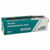 Reynolds Wrap Metro Clear PVC Film Roll with Cutter Box, 18&quot; x 2000 ft, 