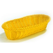 TableCraft HM1118Y Yellow Oblong Handwoven Basket 15&quot; x 6-1/2&quot; x 3-1/4&quot;