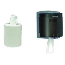 Kimberly Clark Roll Control Center Pull Towel Dispenser, Smoke/Gray