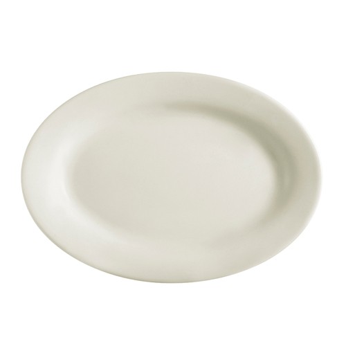 CAC China REC-91 Rolled Edge Oval Platter, 18" x 12"