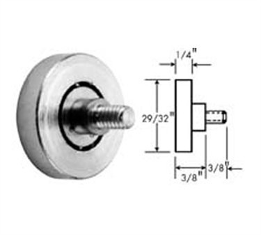 Franklin Machine Products  132-1021 Roller (29/32Od, 1/4-20Thd, Stainless Steel )