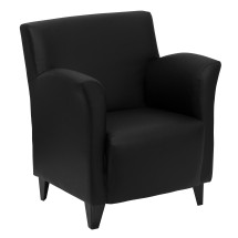 Flash Furniture ZB-ROMAN-BLACK-GG Roman Series Black Leather Reception Chair