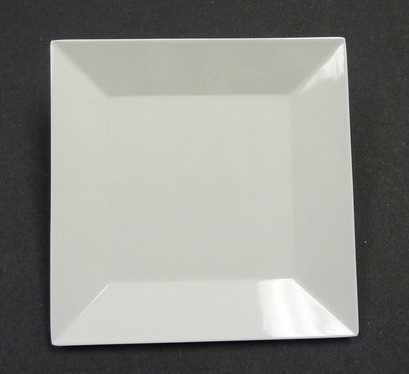 Yanco RM-108 Rome 8" Square White Melamine Plate