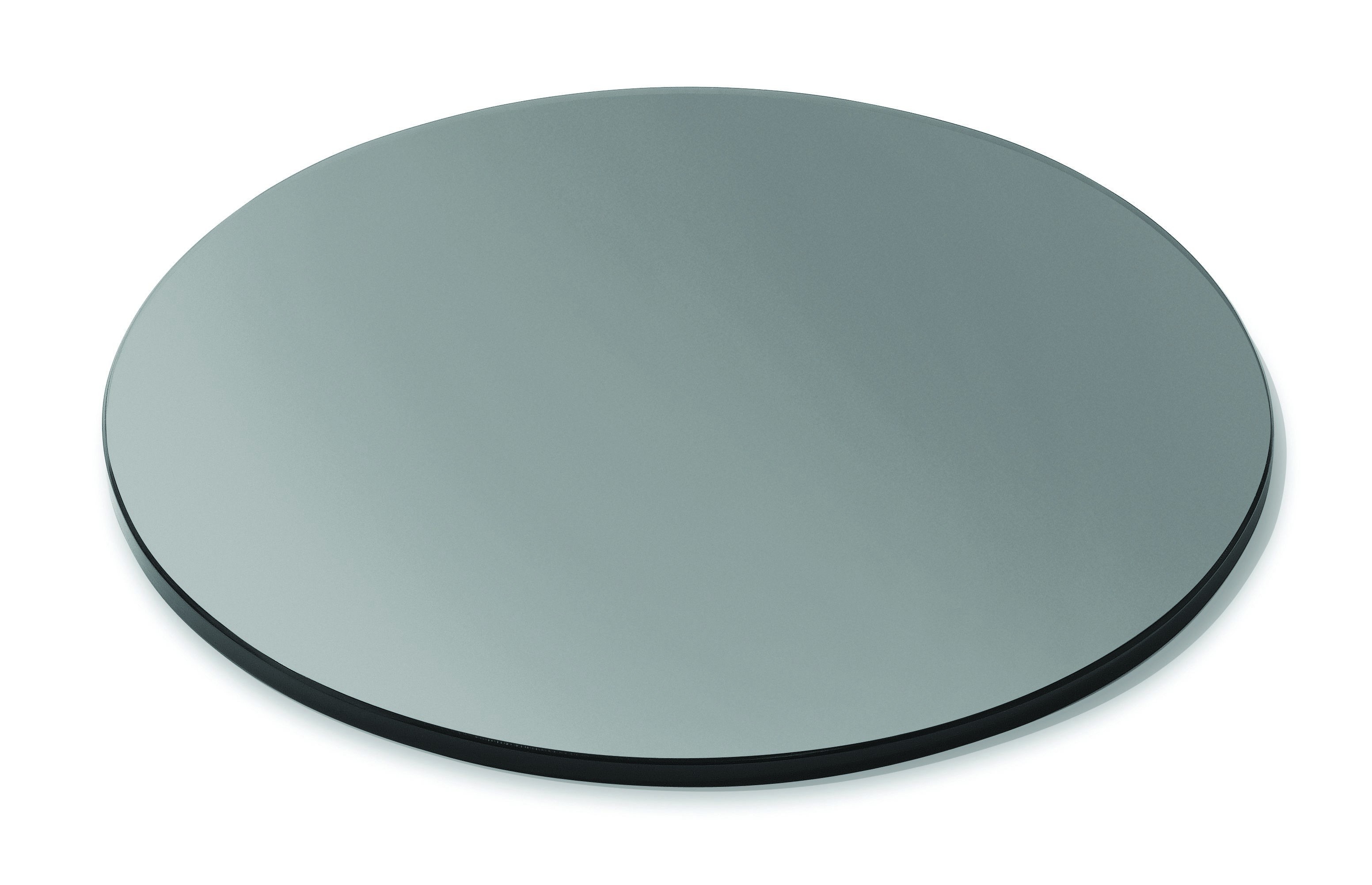 Rosseto SG004 Round Black Tempered Glass Surface 14" x 14"