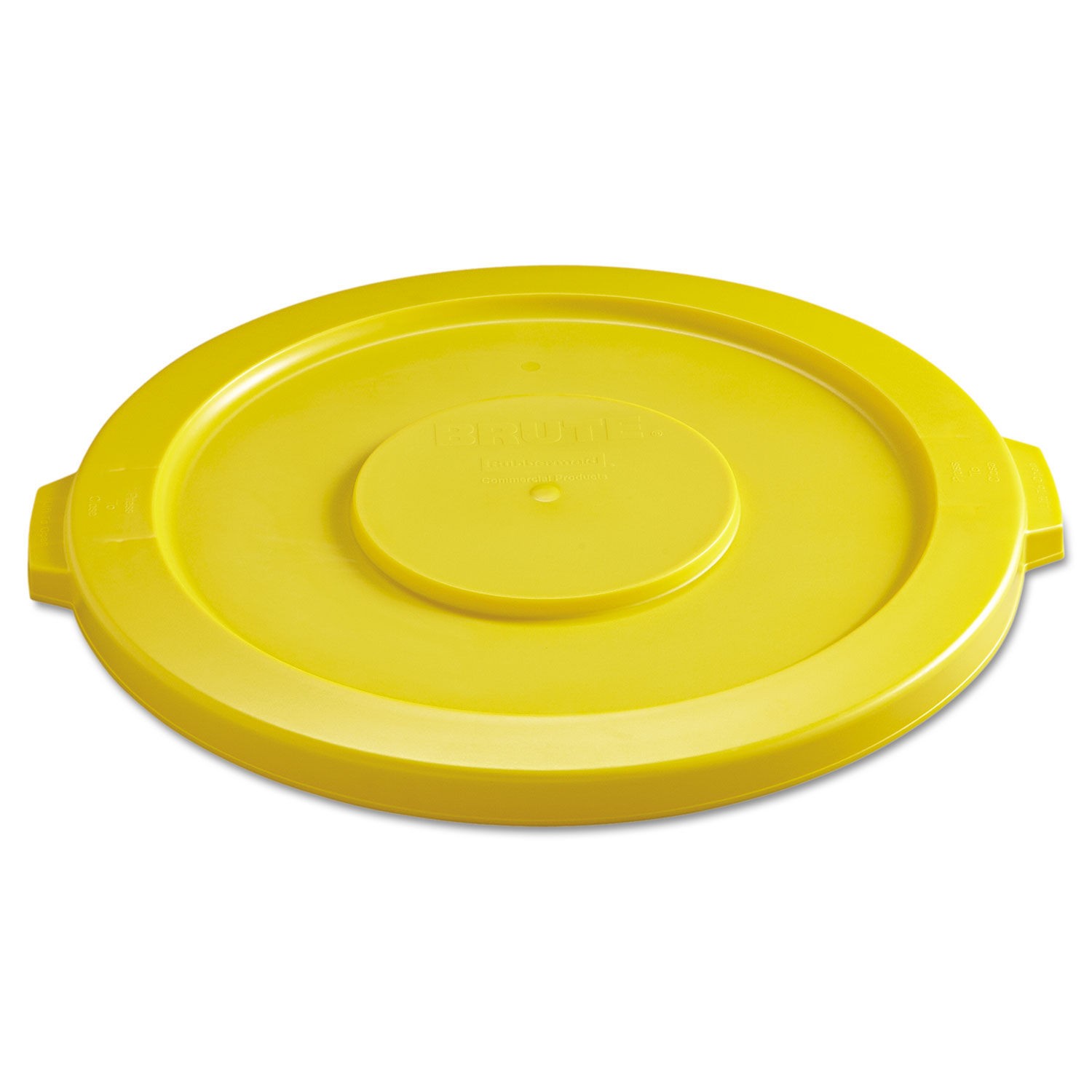 Round Flat Top Lid for 32 Gallon Brute Containers, Yellow