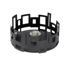 Rosseto SM106 Round Black Matte Steel Buffet Warmer 14.25" x 6.75"