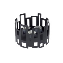 Rosseto SM111 Round Black Matte Steel Buffet Warmer 14.25" x 9.5"