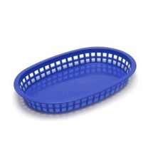 TableCraft 1076BL Royal Blue Plastic Chicago Platter Basket 10-1/2&quot; x 7&quot; x 1-1/2&quot;