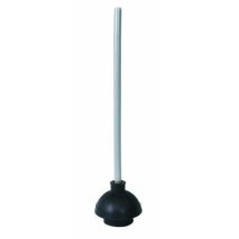 Winco TP-300 Rubber Toilet Plunger with 19&quot; Wood Handle