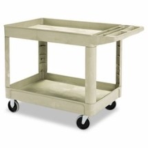 Heavy-Duty Two-Shelf Utility Cart,  Beige