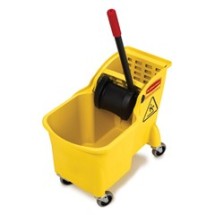Tandem Bucket/Wringer Combo,  31 Qt., Yellow