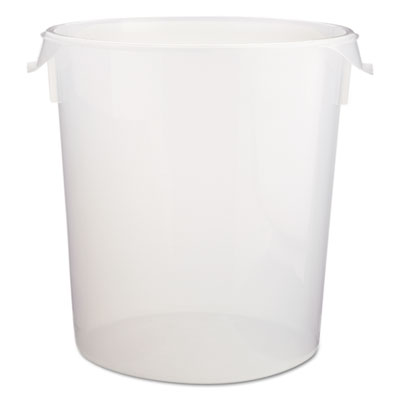 Rubbermaid Round Storage Containers, Clear, 22 Qt,6/Carton