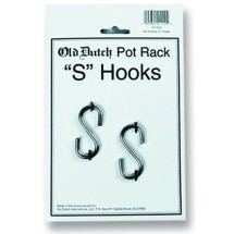 Old Dutch International 112SN 2 1/2&quot; Satin Nickel Pot Rack &quot;S&quot; Hooks, Set of 2