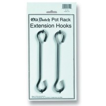 Old Dutch International 111SN 8 1/2&quot; Satin Nickel Pot Rack Extension Hooks, Set of 2