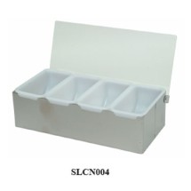Thunder Group SLCN004 Stainless Steel 4 Compartment Condiment Caddy