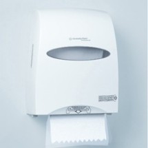 Kimbery Clark Sanitouch Hard Roll Towel Dispenser, White