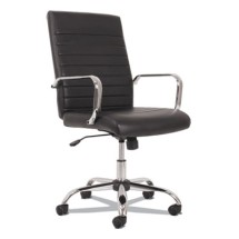 Sadie 5-Eleven Mid-Back Black Leather Executive Chair
