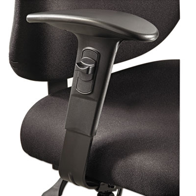 Safco Black Adjustable T-Pad Armrest Set