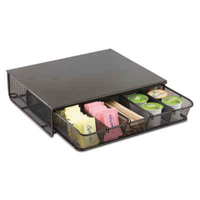 Safco Black One Drawer 5 Compartment Hospitality Organizer