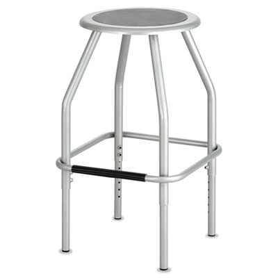 Safco Diesel Industrial Stool with Silver Steel Frame and Padded Seat 30