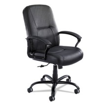 Safco Serenity Big and Tall High Back Black Leather Chair