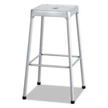 Safco Silver Bar-Height Steel Stool 29"H