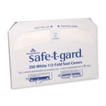 Safe-T-Gard&#0153; 1/2-Fold Toilet Seat Covers, White