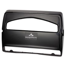 Safe-T-Gard Toilet Seat Cover Dispenser,1/2 Fold, Black