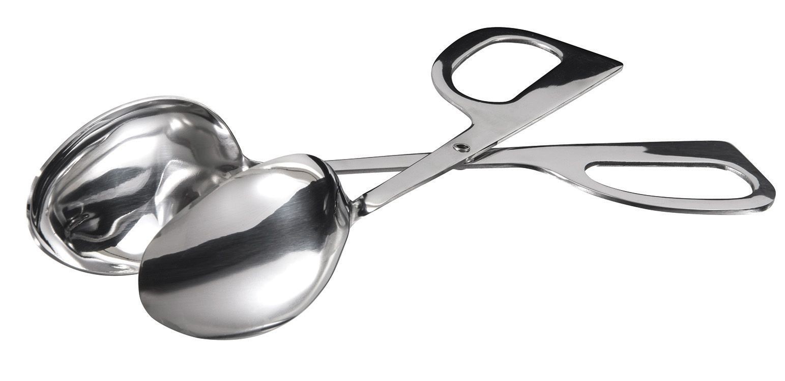 Winco ST-2 Stainless Steel Double Spoon Salad Tong 10"